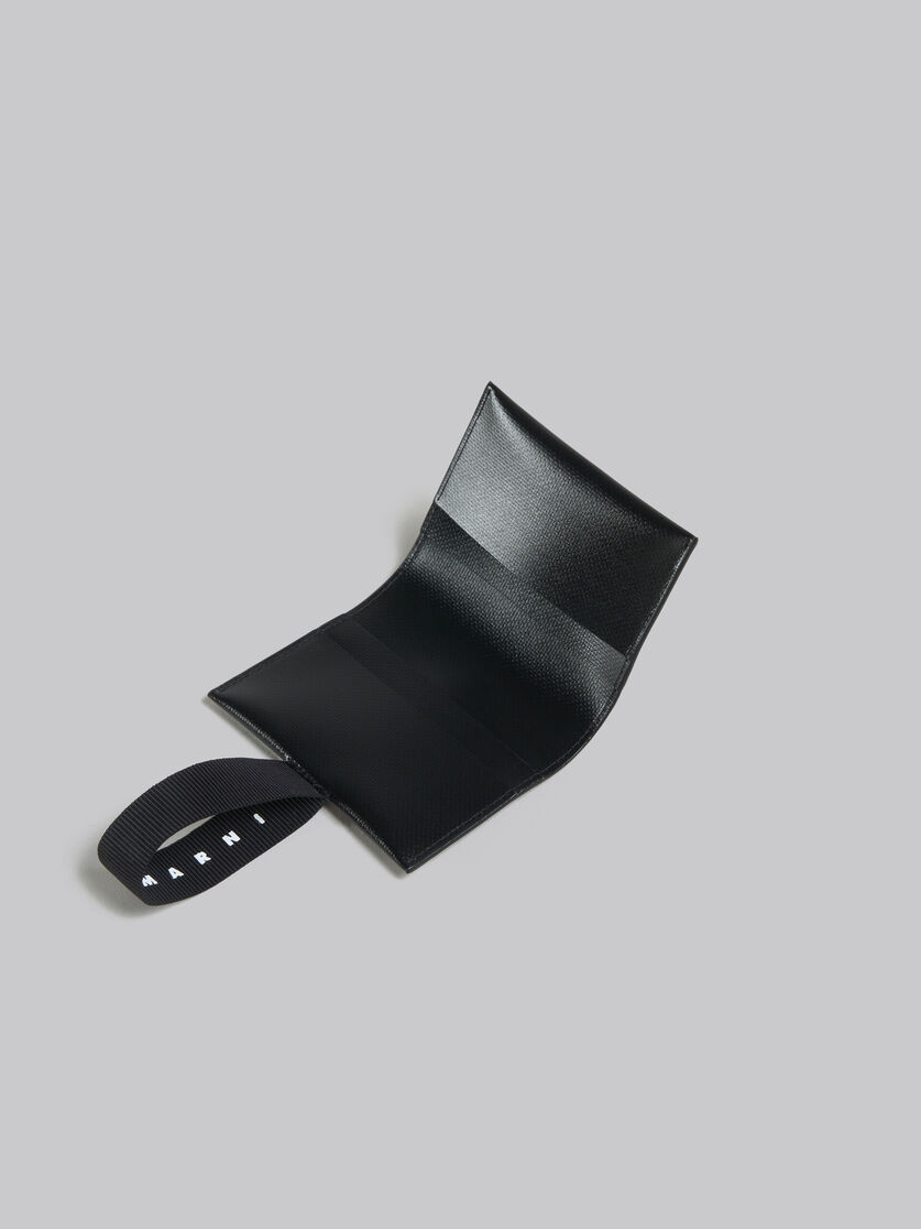 Black bifold cardholder with logo strap - Wallets - Image 2