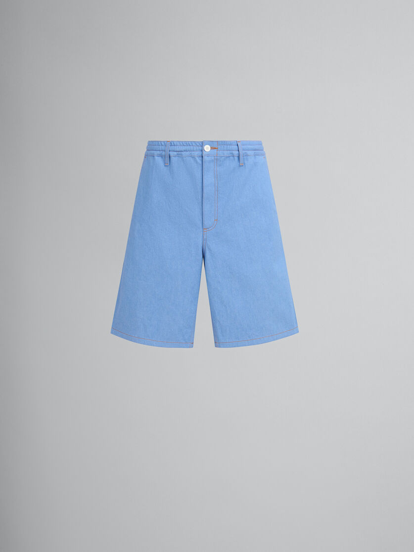 Blue denim boxer shorts - Pants - Image 1