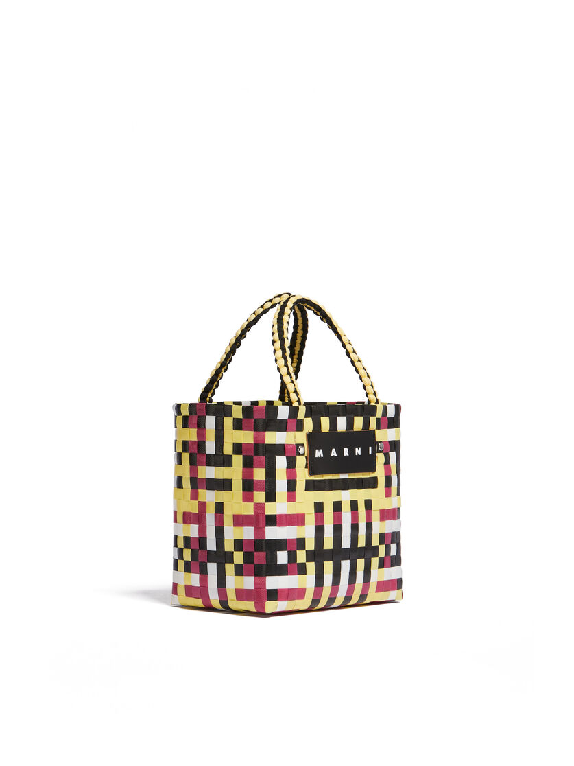 MARNI MARKET JERSEY bag in brown and red cotton