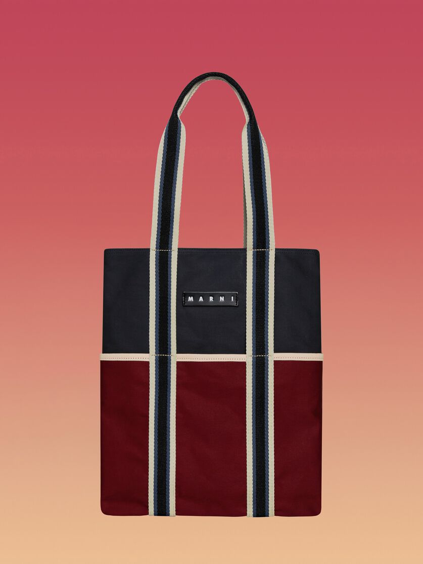 ダークバーガンディ MARNI MARKET Canvas Tote, Image 1