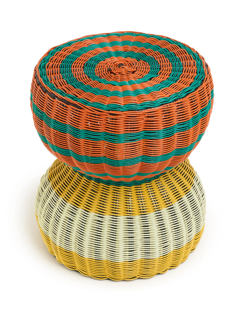 Orange Marni Market Woven Cable Stool - Furniture - Image 3