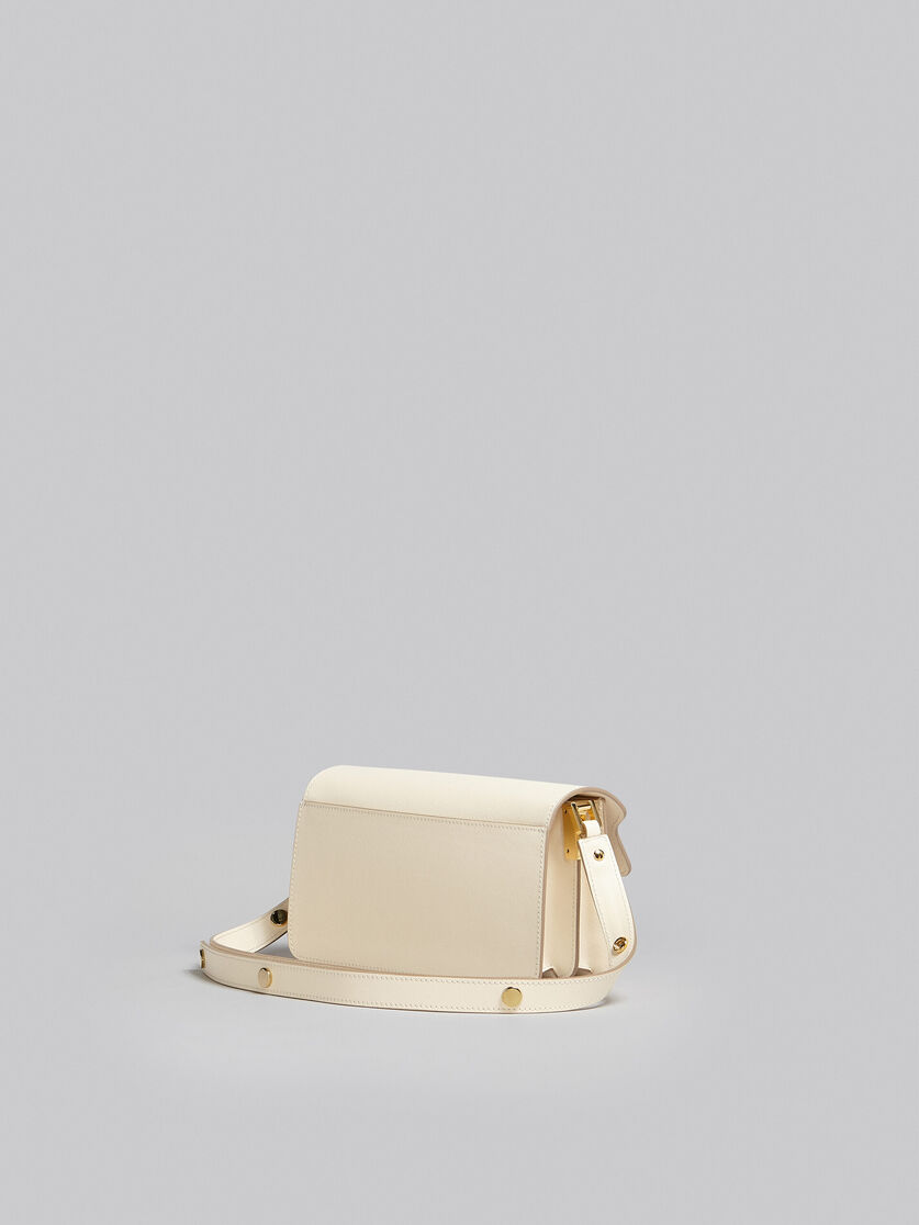 Trunk Bag E/W in white saffiano leather - Shoulder Bags - Image 3