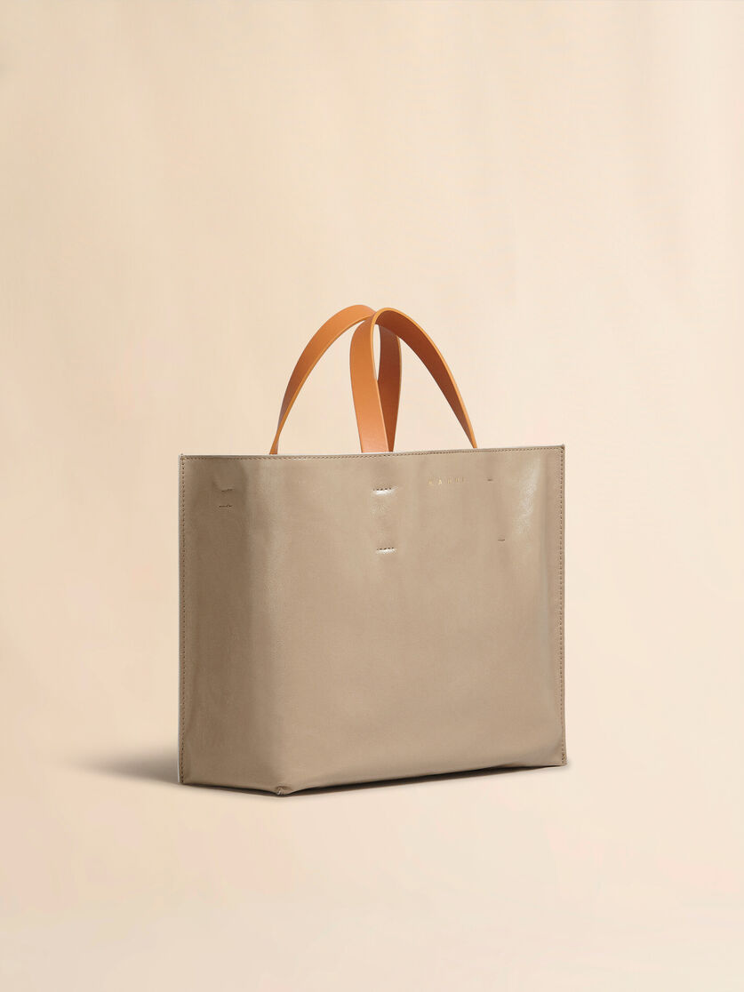 MUSEO SOFT small bag in black green and orange leather - Shopping Bags - Image 5