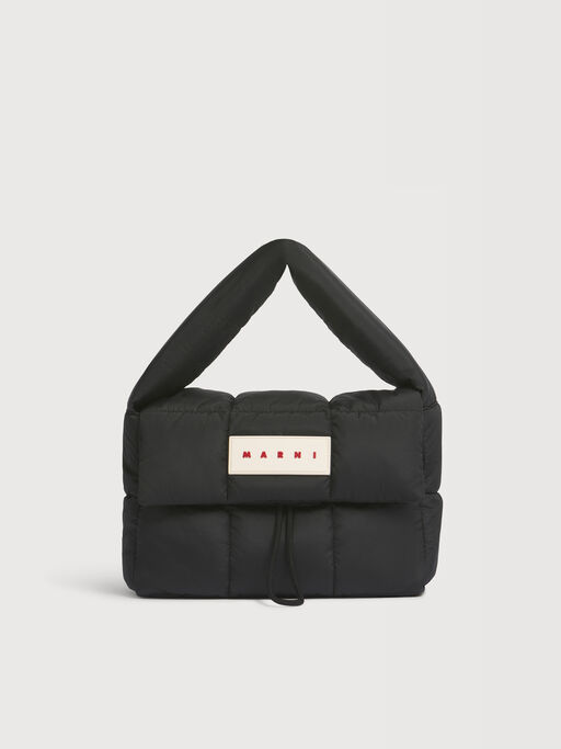 ブラック Puff ショルダーバッグ - ショルダーバッグ