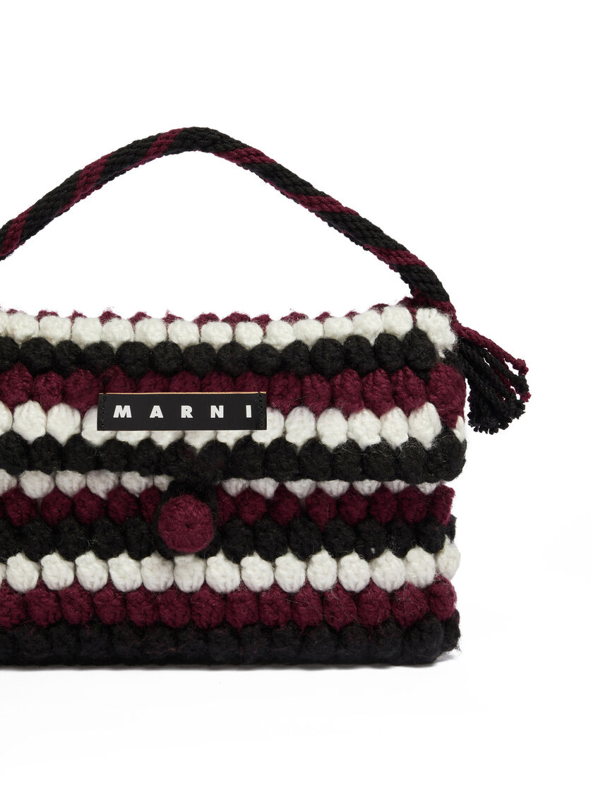 ブルー ストライプ クロシェ Marni Market Bread ハンドバッグ - ショッピングバッグ - Image 4