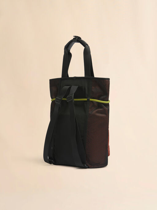 ブラウン＆ブラック ナイロン製 Modulus バックパック - ショッピングバッグ