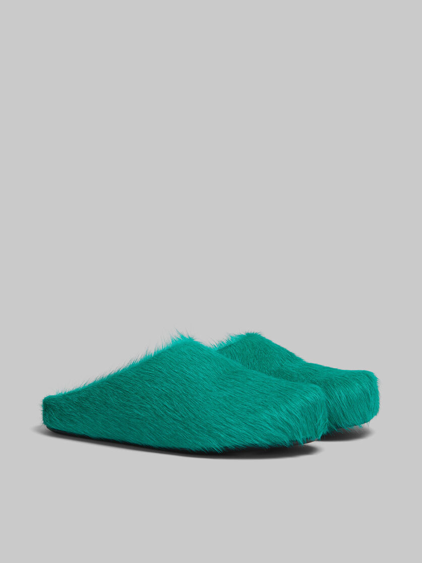 Green long-hair calfskin Fussbett sabot | Marni 