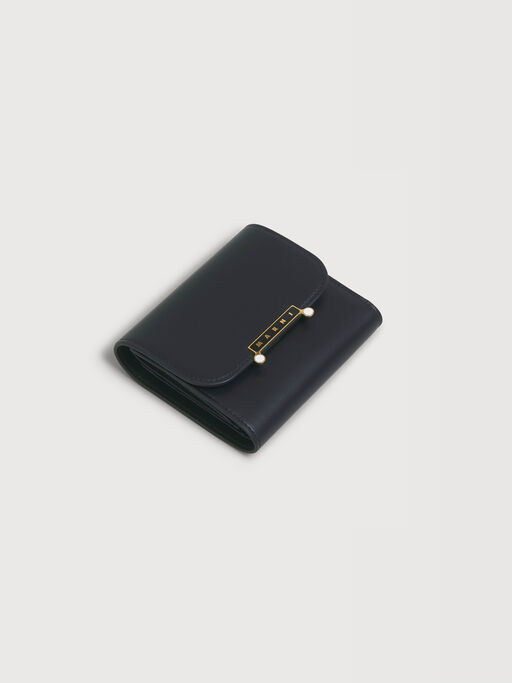 Black leather Envelope trifold wallet - Wallets
