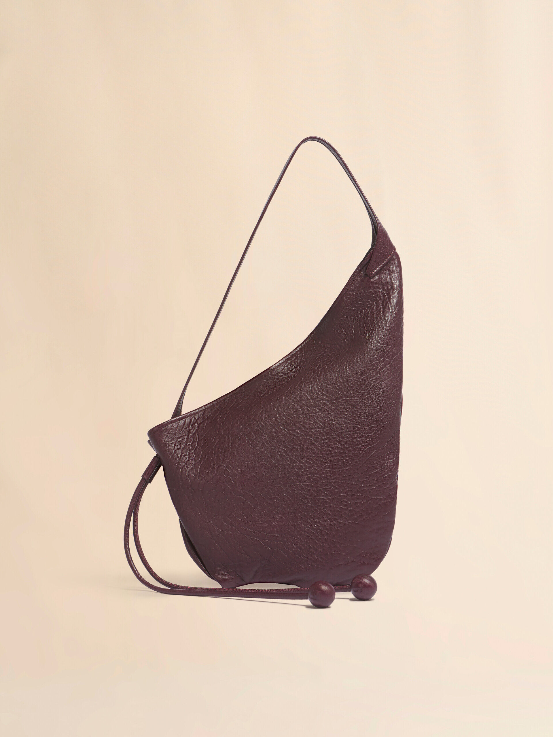 Small burgundy nappa Hobo bag | Marni