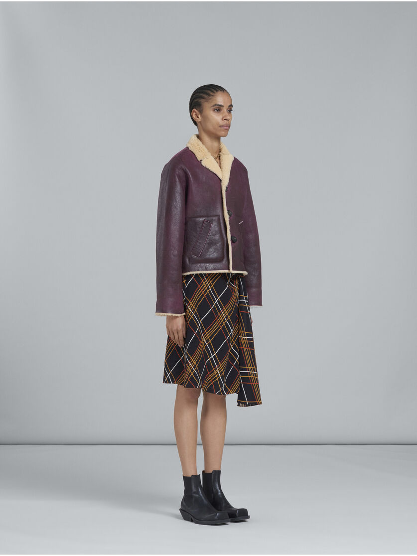 Giacca reversibile in shearling bordeaux - Giacche - Image 6