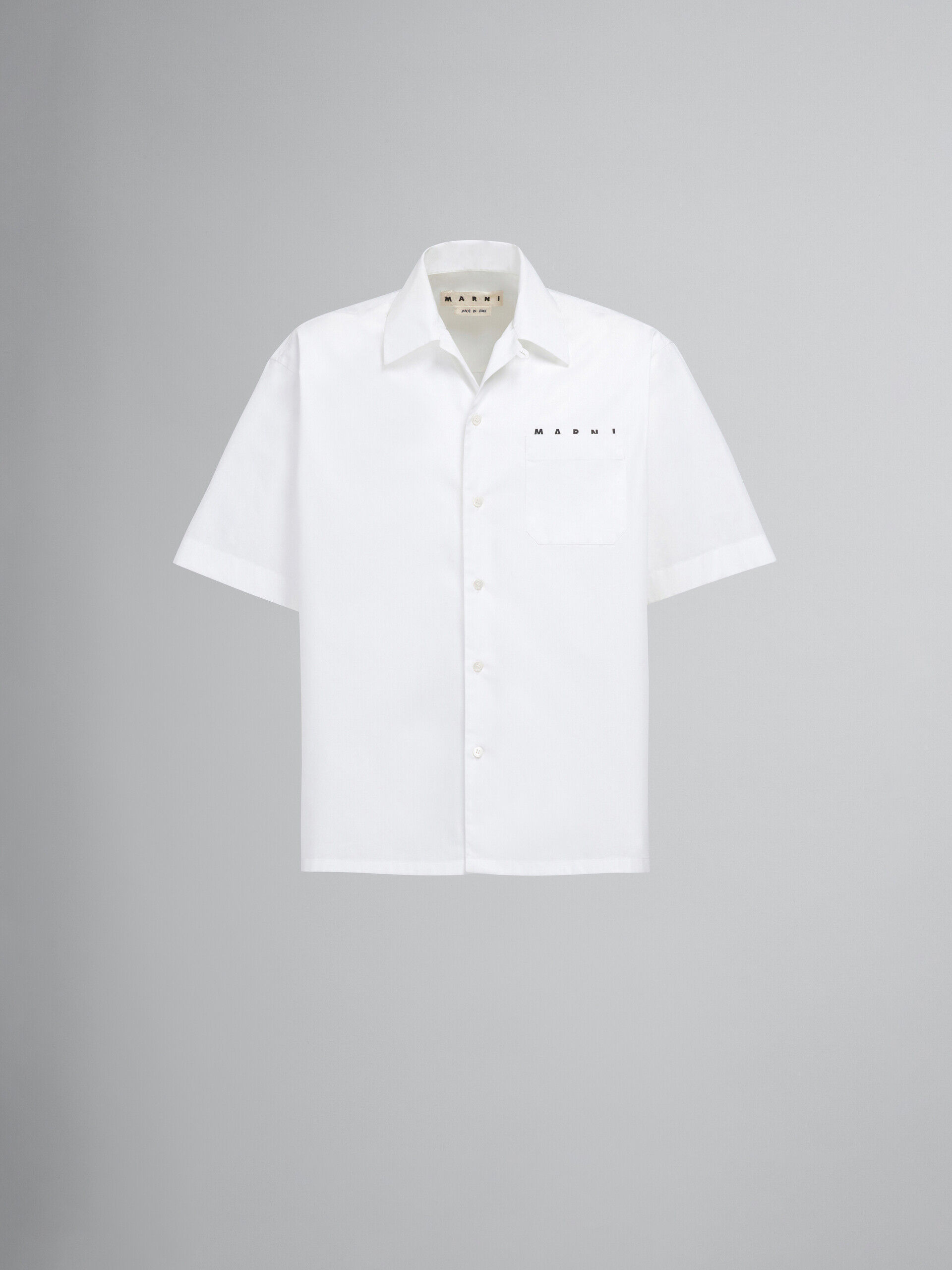 ホワイト 先染めポプリン製ボウリングシャツ | Marni