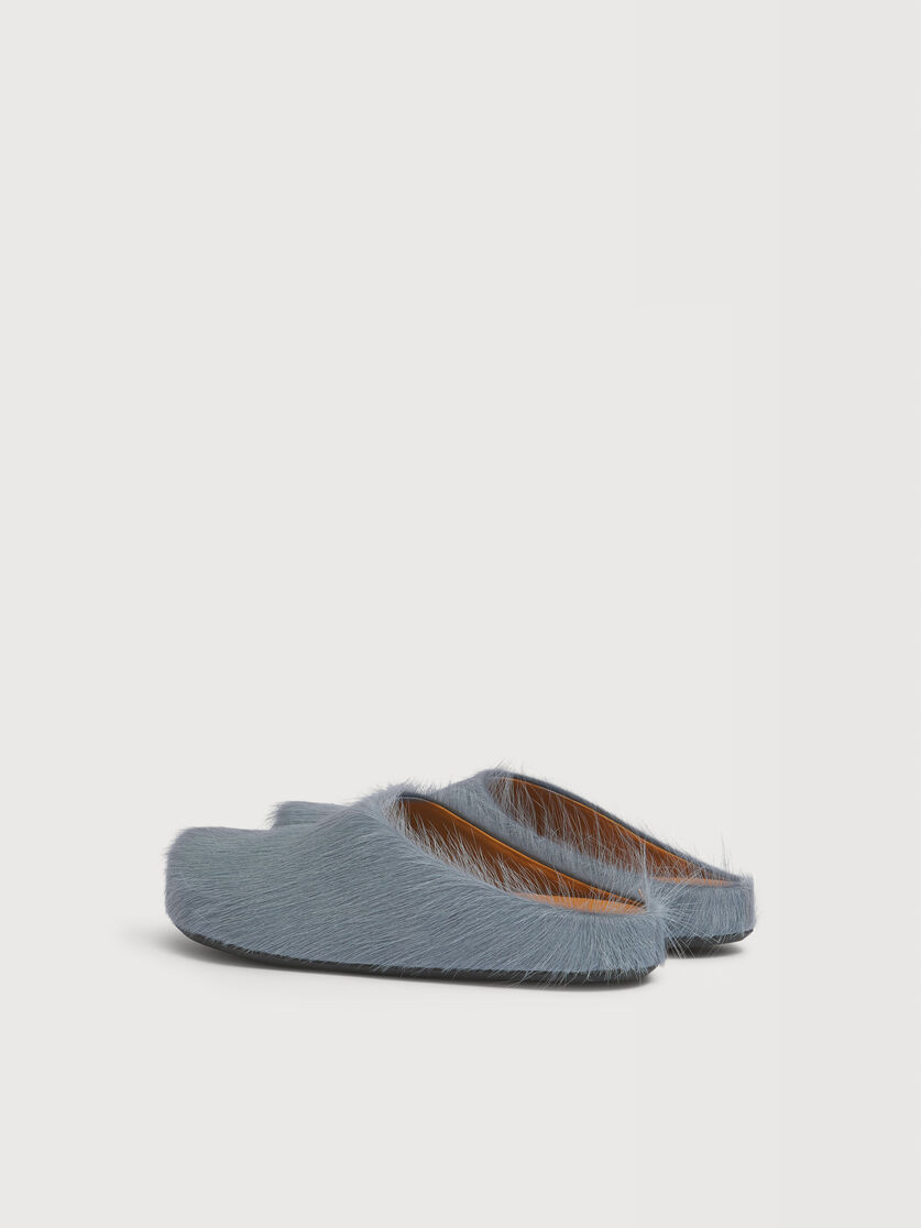 Blue long hair calfskin Fussbett sabot, Image 3
