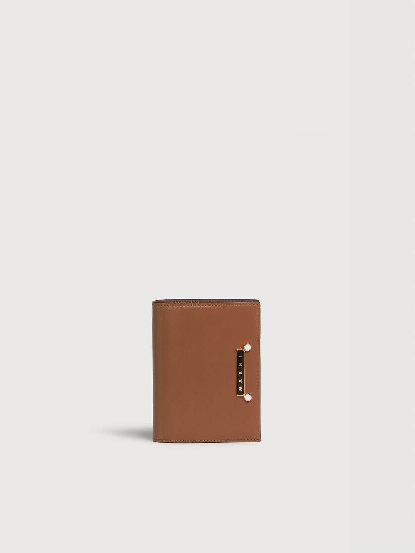 Cartera bifold Envelope de piel marr&oacute;n, Image 1