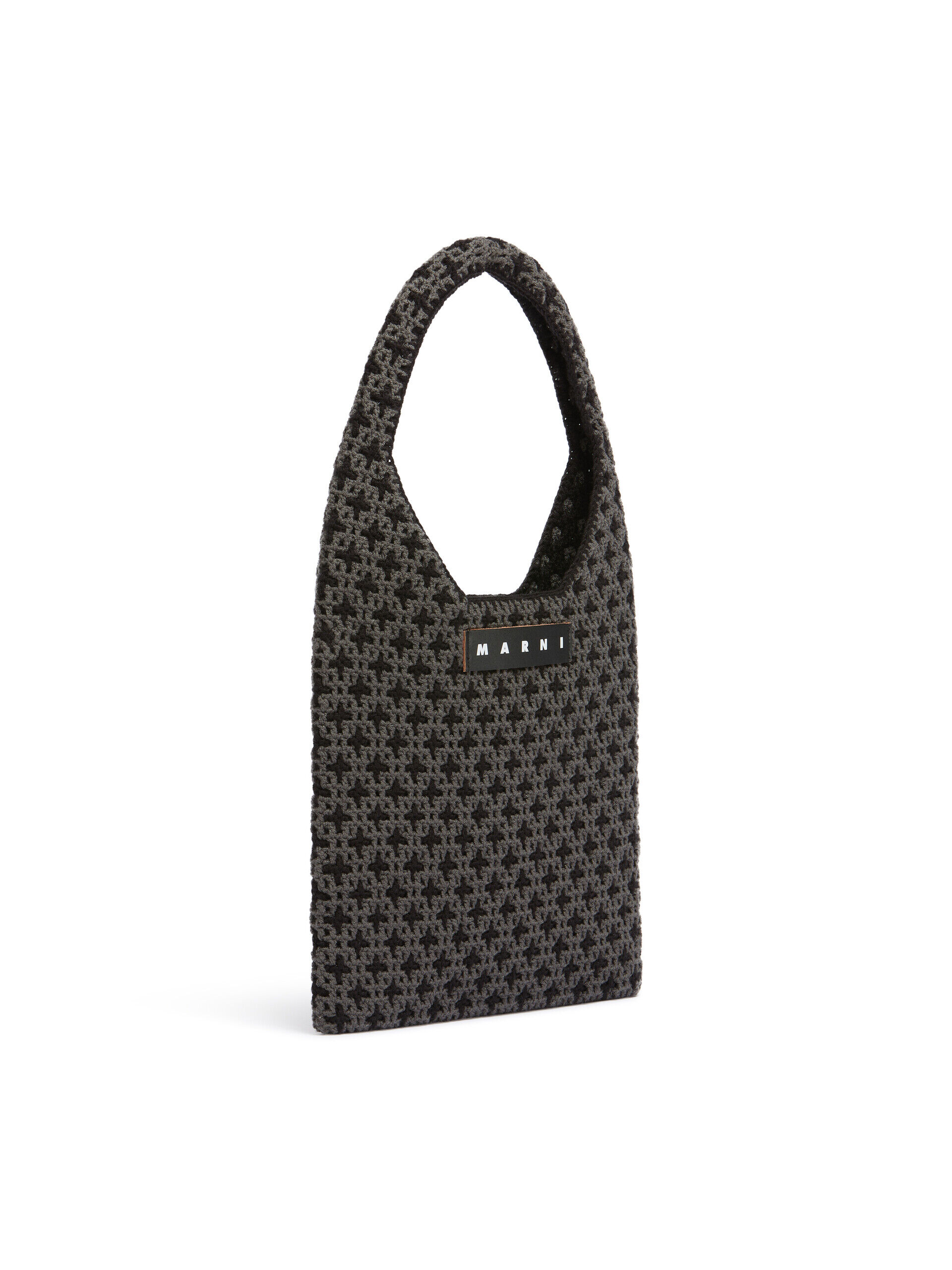 【MARNI】マルニ ショッピングバッグ リバーシブル ホワイト MARNI MARKET リバーシブルニットバッグ | Marni