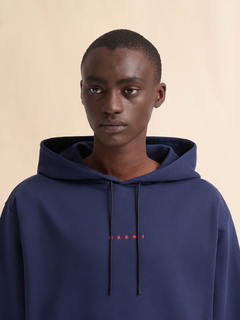 ホワイト ミニ Marniプリント オーガニックコットン製フーディー - ニット - Image 4