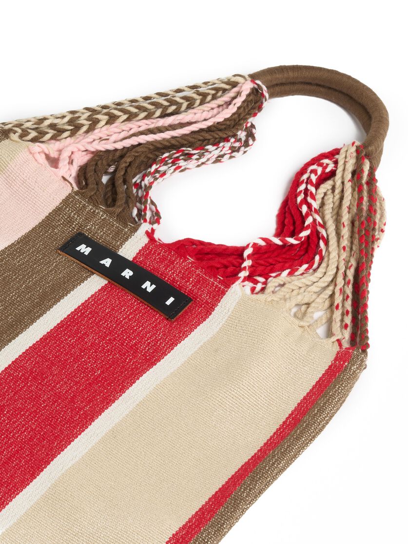 MARNI MARKET ポリエステル ショッピングバッグ ハンモック風ハンドル付き グレー/ターコイズ/レッド - ハンドバッグ - Image 4
