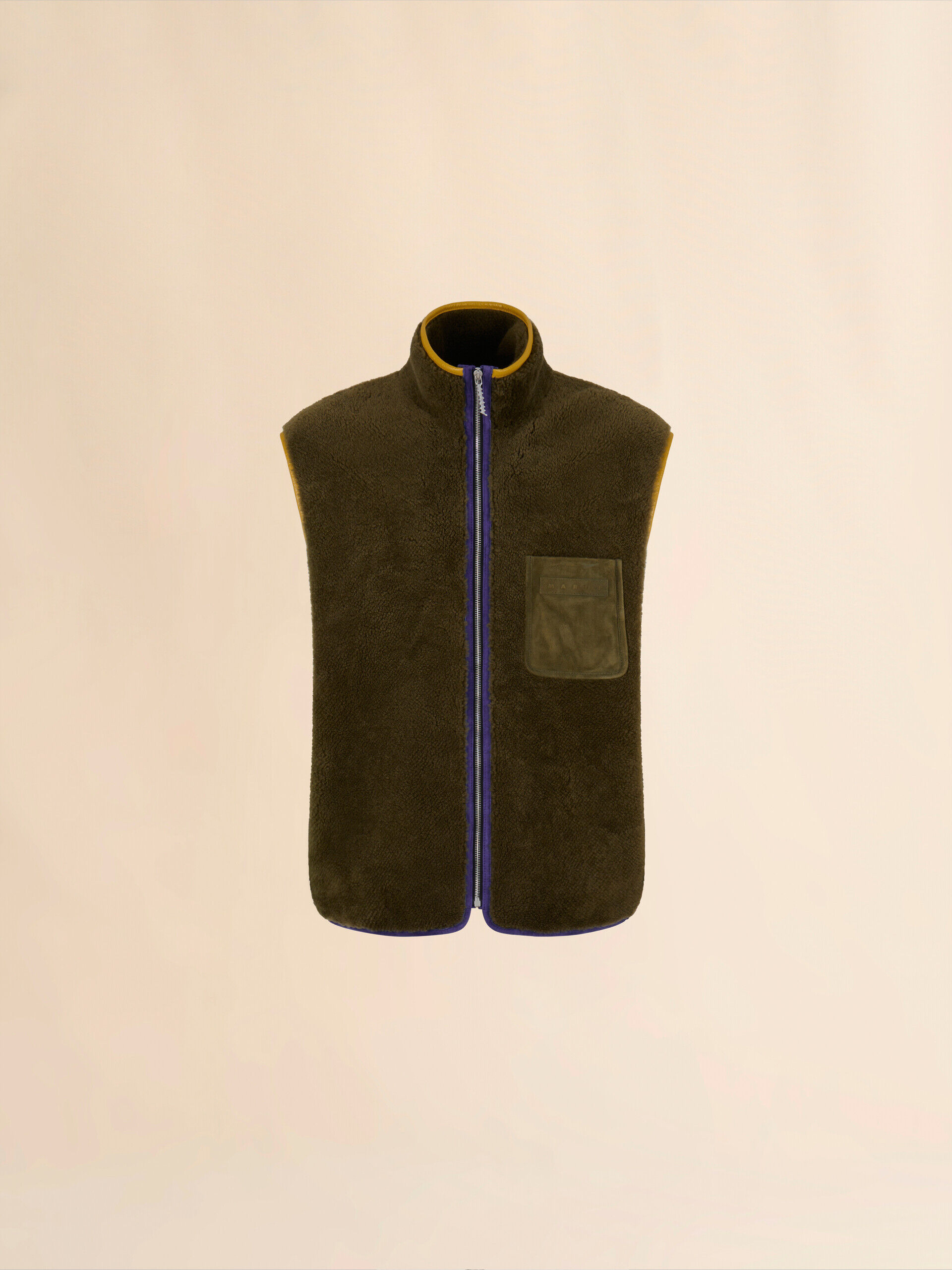 【関税＆送料込み】Marni Jackets And Vests MARNI(マルニ)｜JACQUARD SHETLAND WOOL V NECK SWEATER