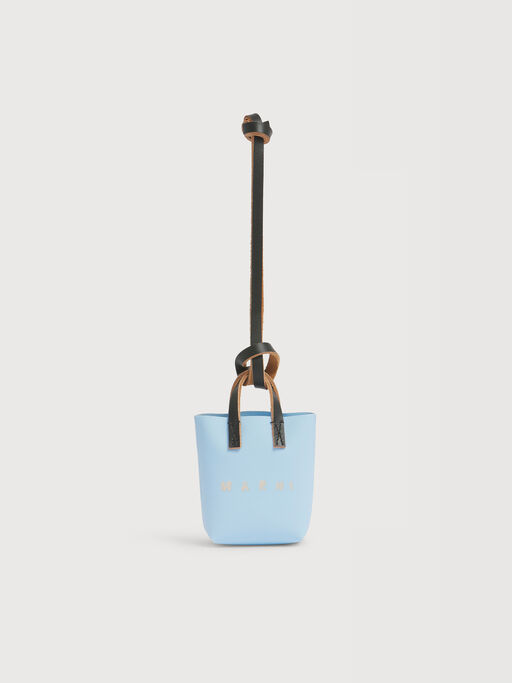 Blue micro tote bag charm - Key Rings