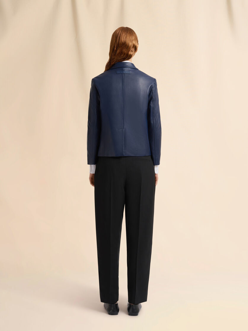 Blue nappa jacket - Jackets - Image 3
