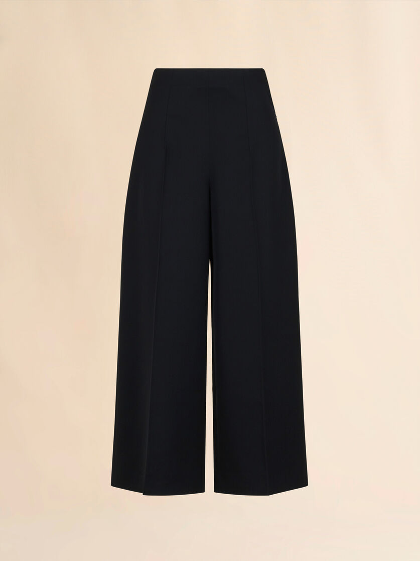 Pink wool cropped trousers - Pants - Image 1