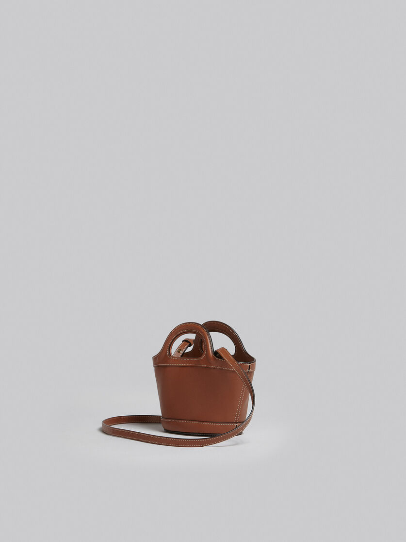 Tropicalia Micro Bag in brown leather - Handbags - Image 3