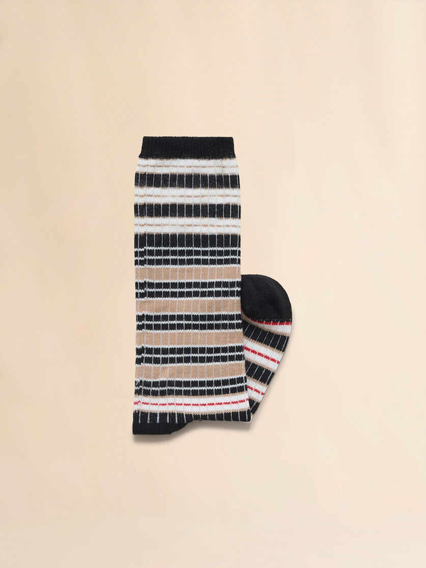 Light blue striped cotton socks - Socks - Image 2