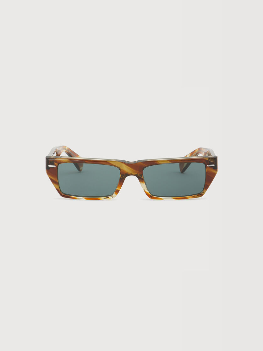 Havana acetate flat-top sunglasses, Image 1