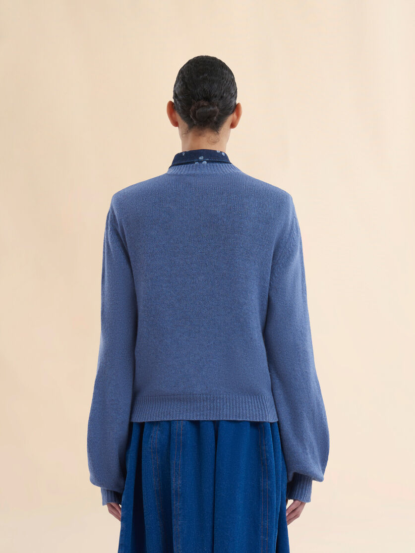 Blue cashmere cardigan with Marni patch - Pullovers - Image 3