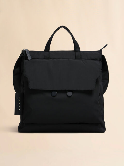 ブラック コーデュラ® Cityscape トートバッグ - ショッピングバッグ