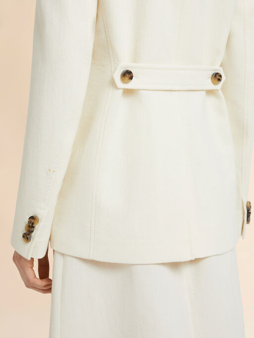 Off-white wool crêpe jacket - Jackets