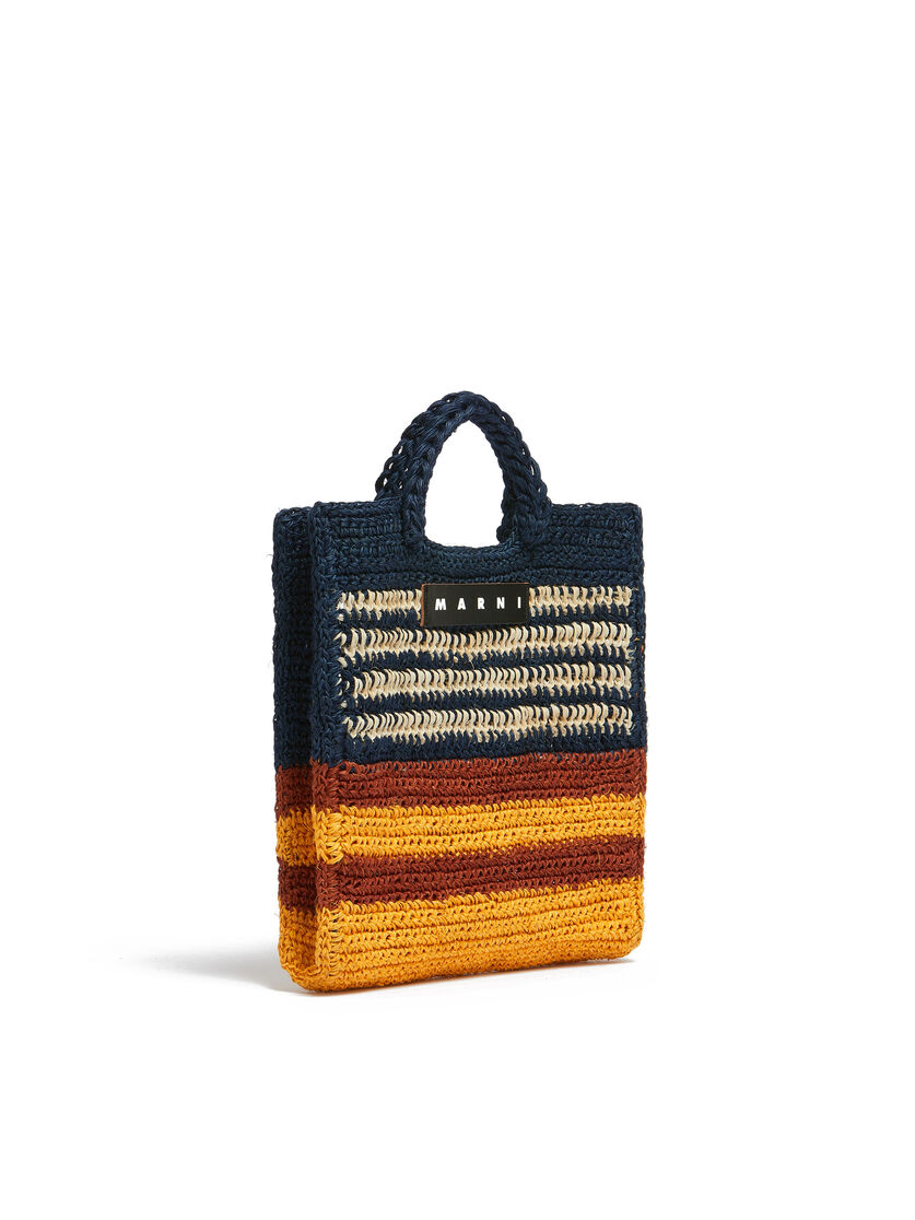 Braun gestreifte MARNI MARKET FIQUE Tasche - Shopper - Image 2