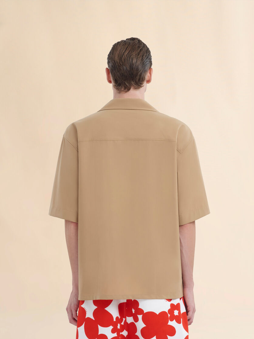 ブラック ウール混ボウリングシャツ、マルニシンボル入り - シャツ - Image 3