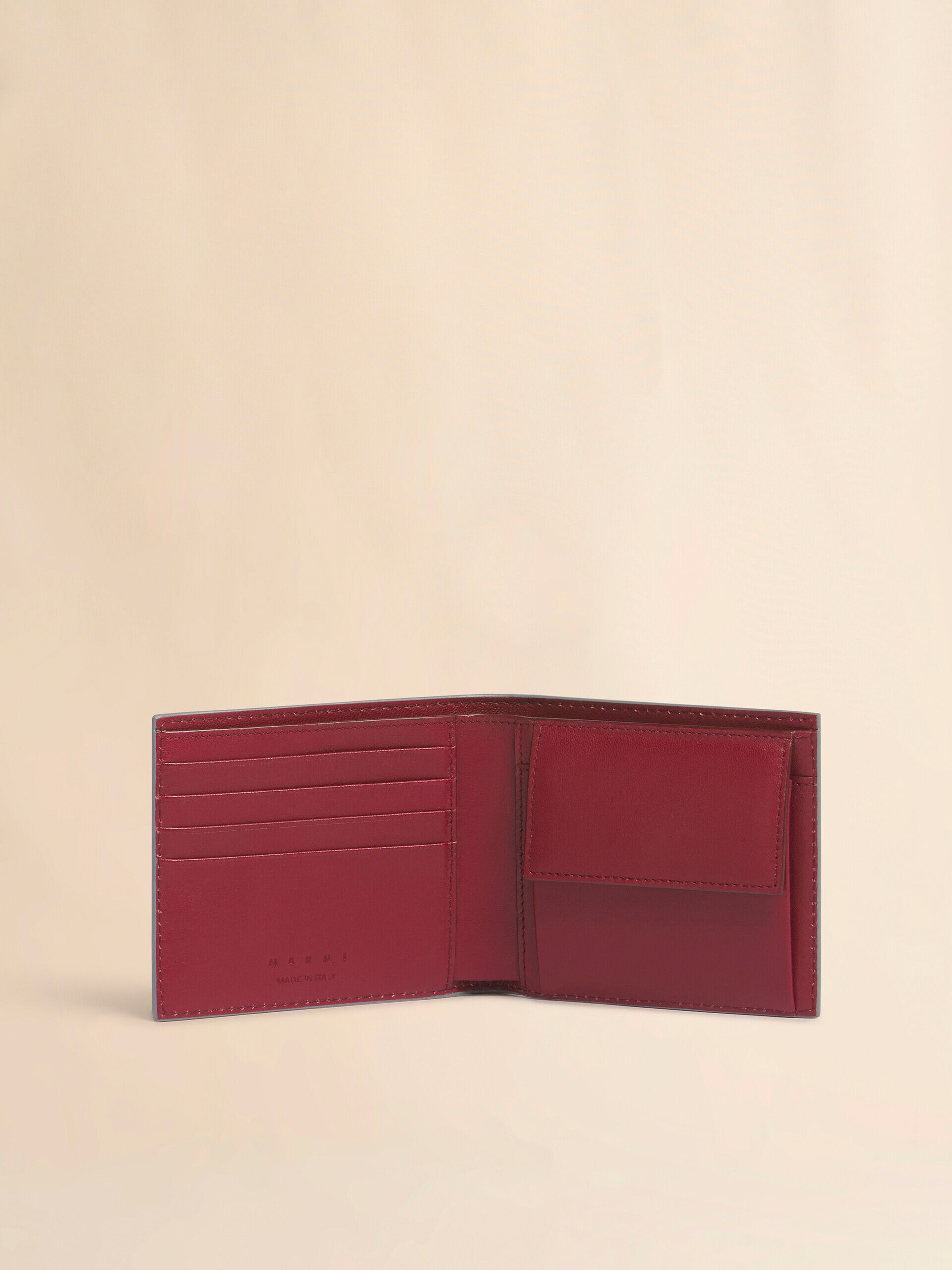 MARNI マルニ トリフォールド ウォレット 三つ折り財布　ピンク　グレー　赤 MARNI（マルニ） MARNI PFMO0105Q0 P5298 三つ折り財布 TRIFOLD
