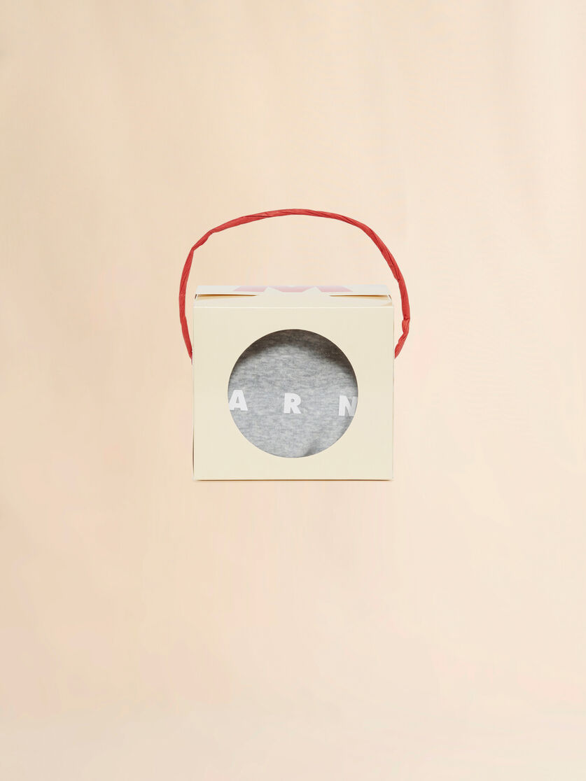Set neonato in cotone grigio con stampa Marni, Image 4