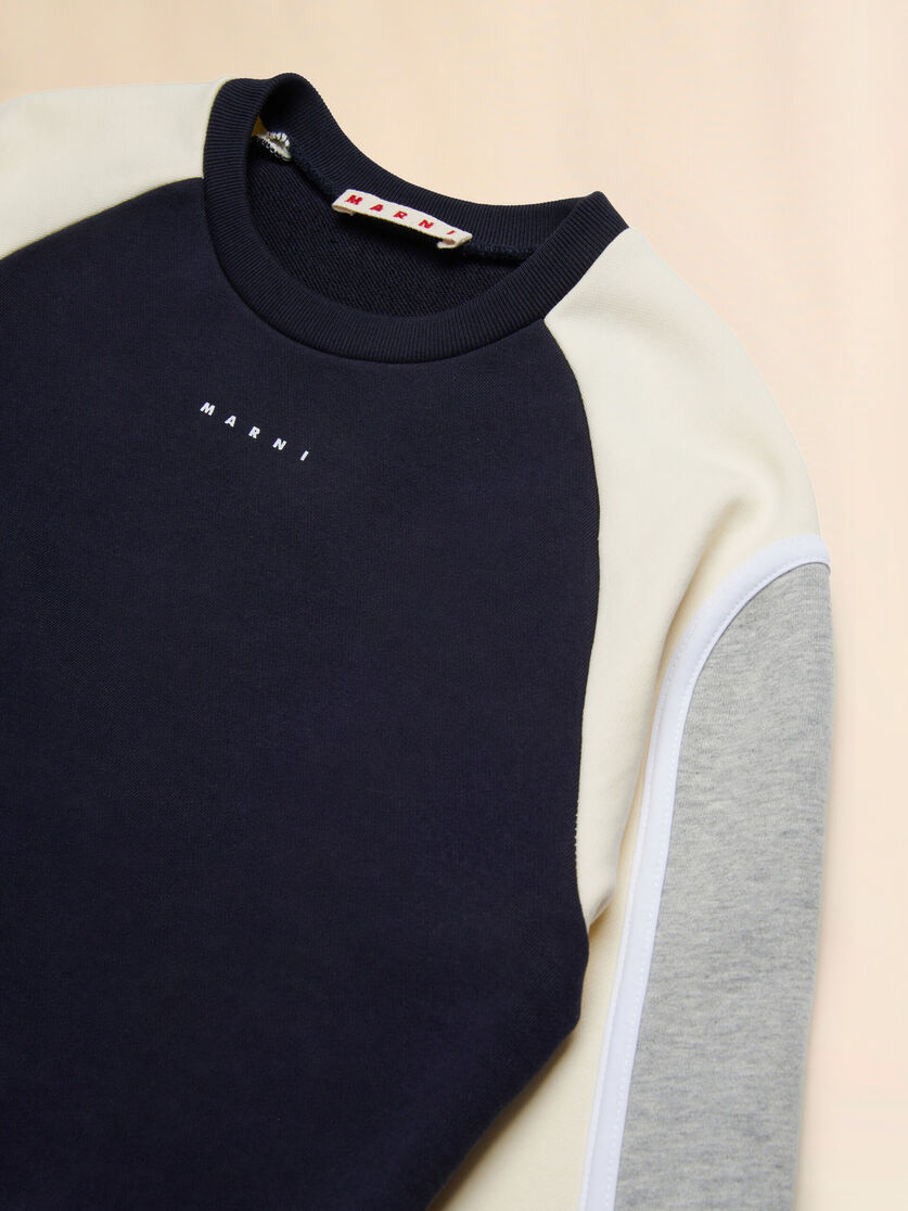 Sudadera de cuello redondo con detalles colorblock - Punto - Image 3