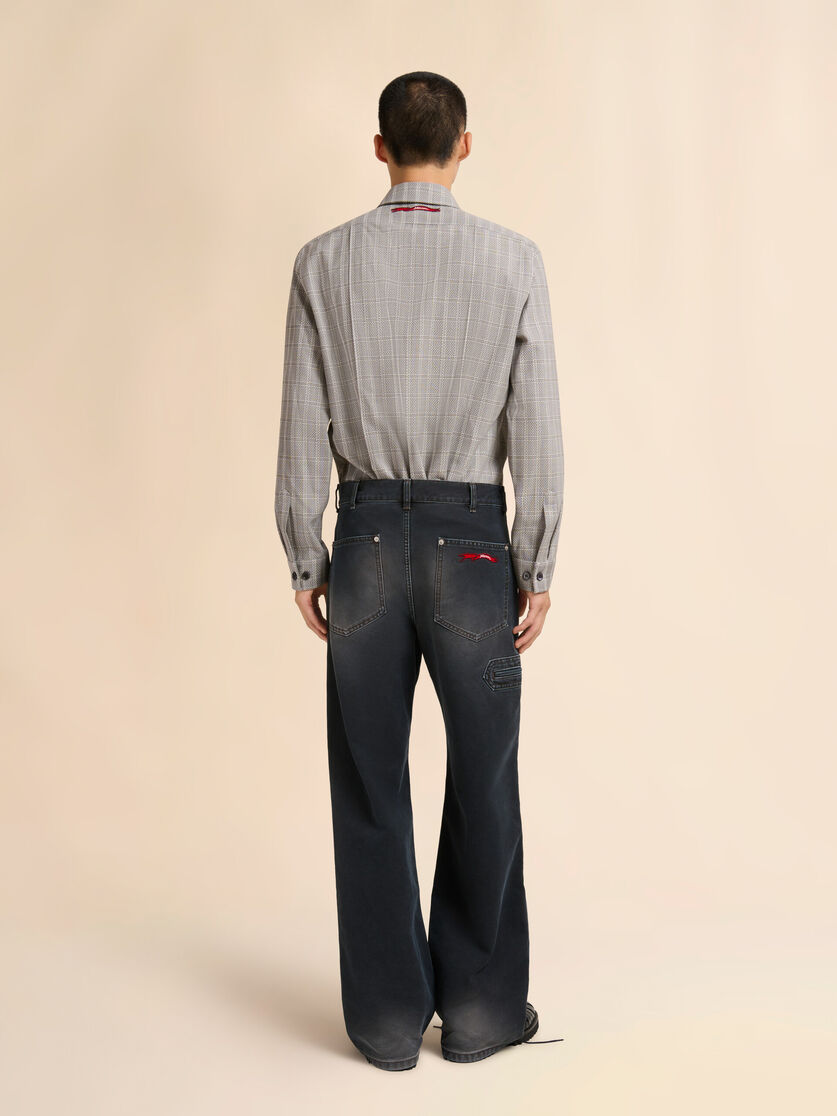 Black canvas trousers with Marni flag patch, Image 3