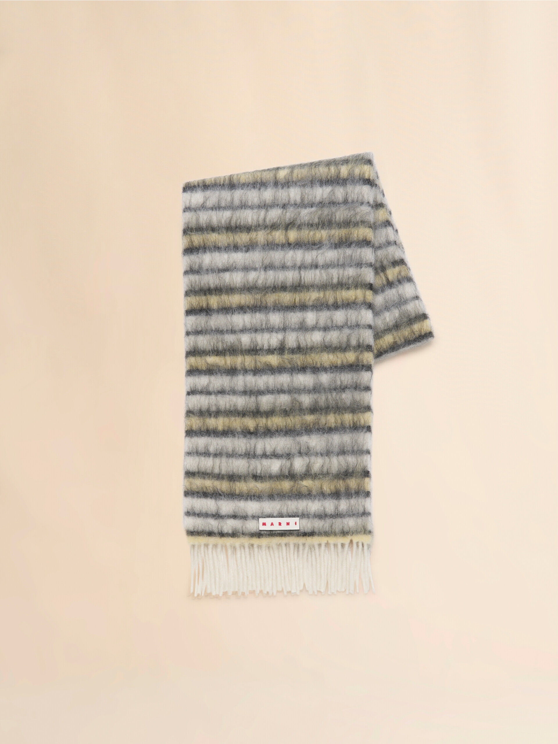 美品MARNI 23ss STRIPED BRUSHED WOOL SCARF 美品MARNI 23ss STRIPED BRUSHED WOOL SCARF Stripy Jacquard