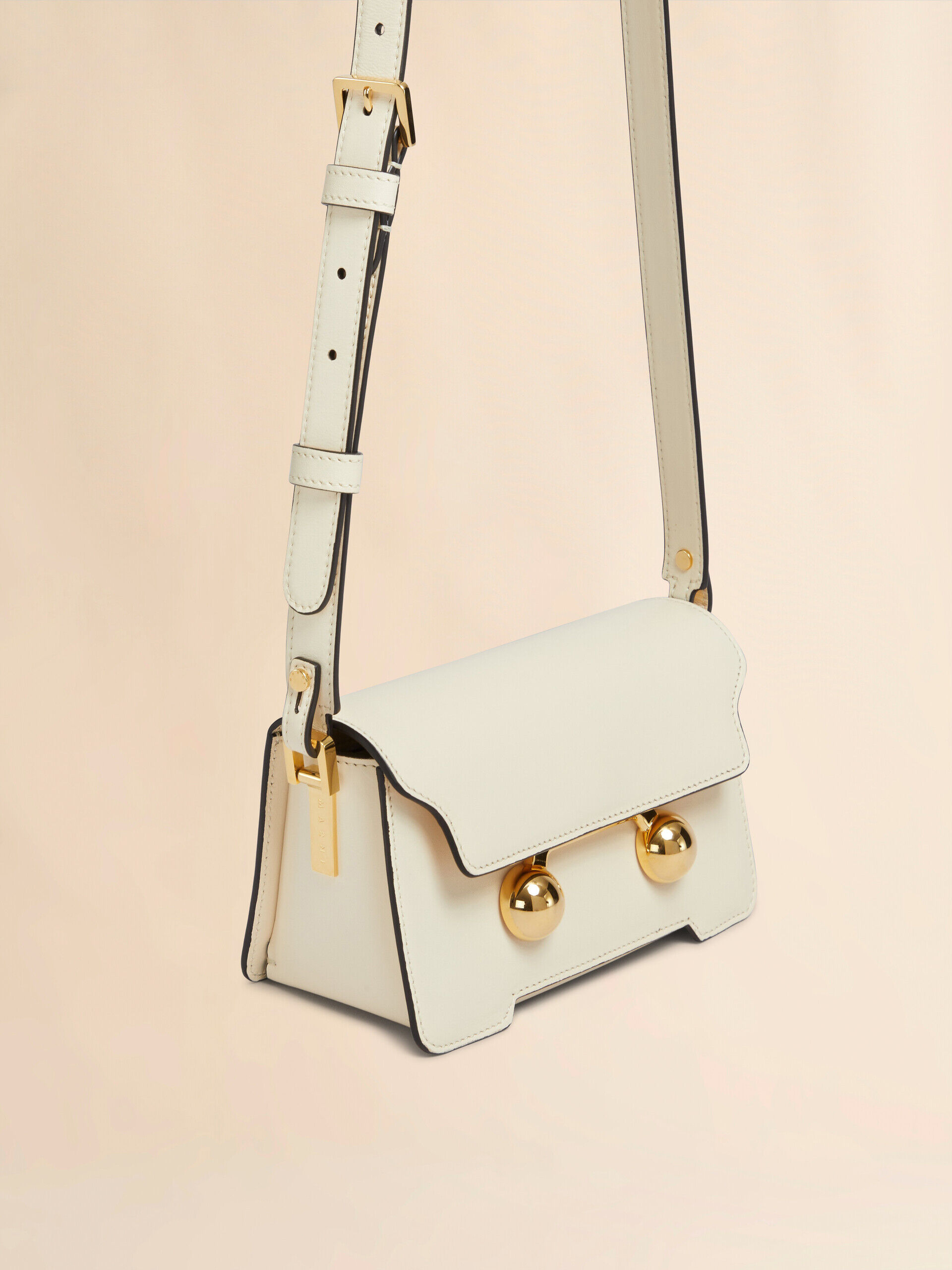 Cream leather Trunkaroo mini shoulder bag | Marni