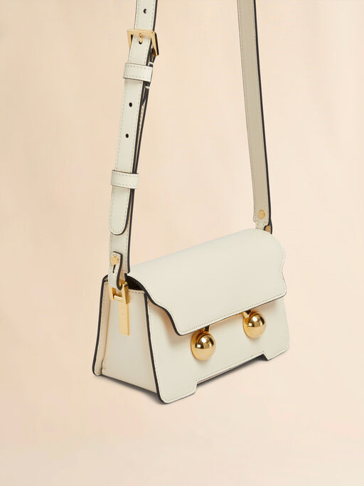 Cremefarbene Trunkaroo Mini-Schultertasche aus Leder - Schultertaschen