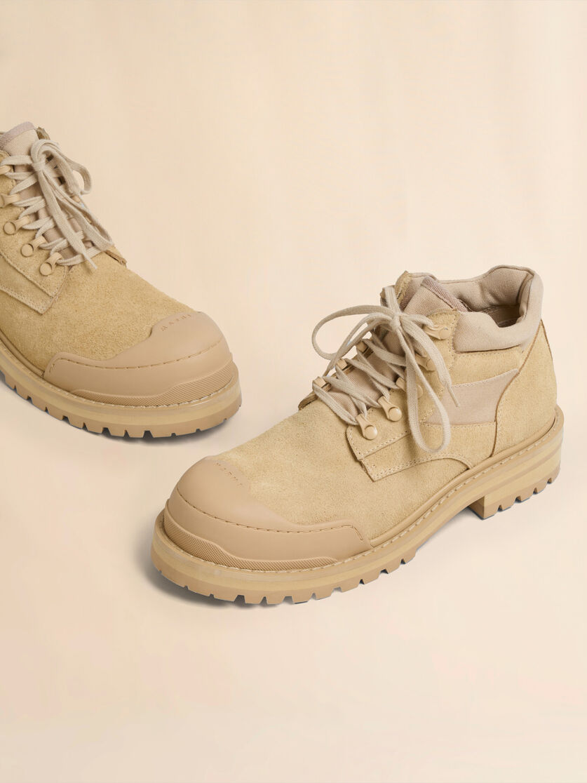 Green suede Patchy combat boot - Boots - Image 4