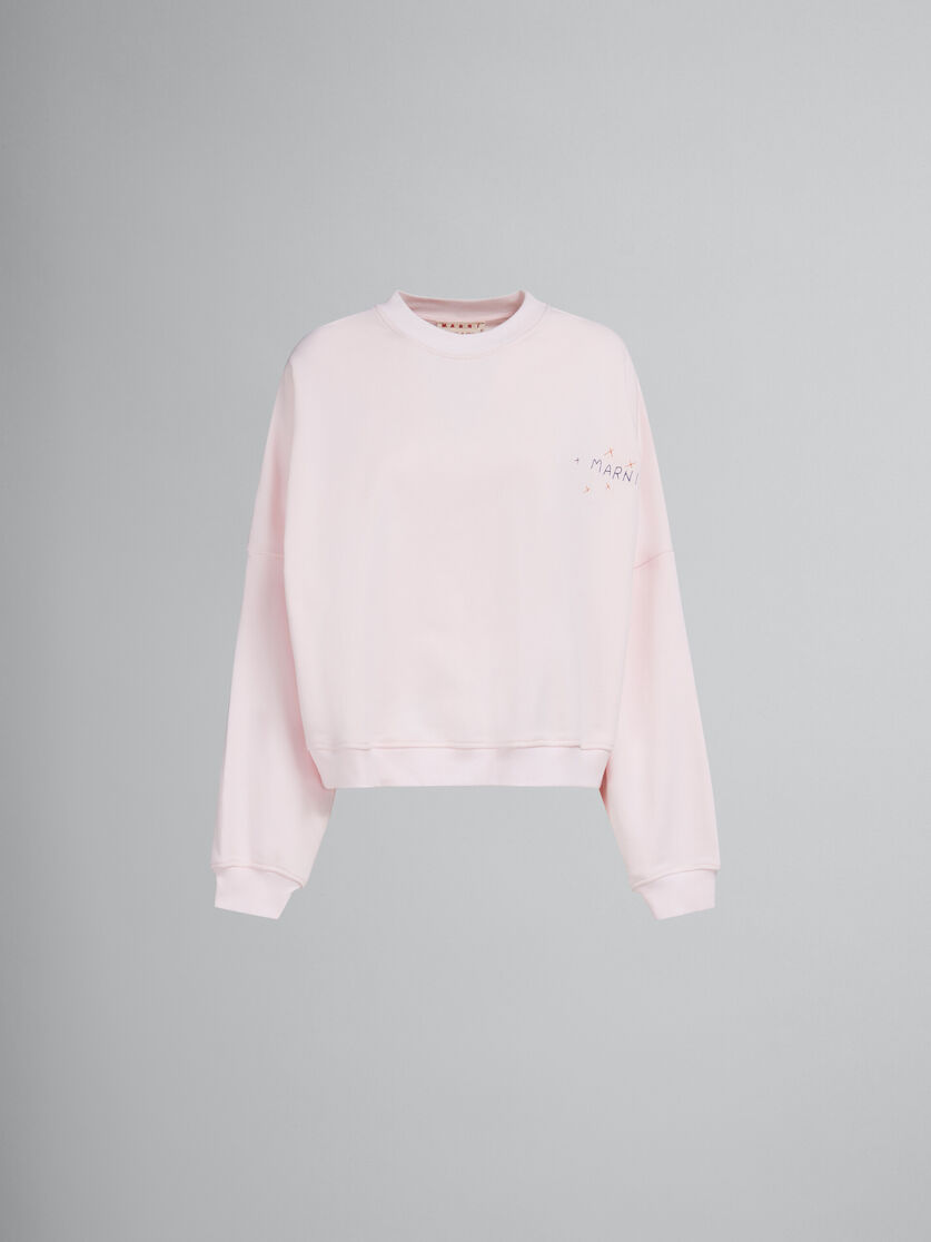 Pink bio jersey sweatshirt with dragon print - Sweaters - Image 1