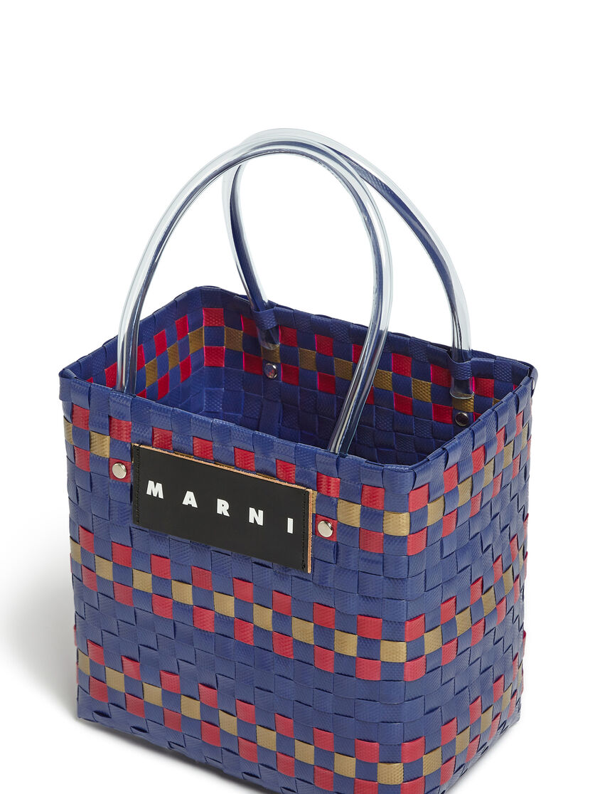 MARNI MARKET BASKET bag in blue woven material | Marni