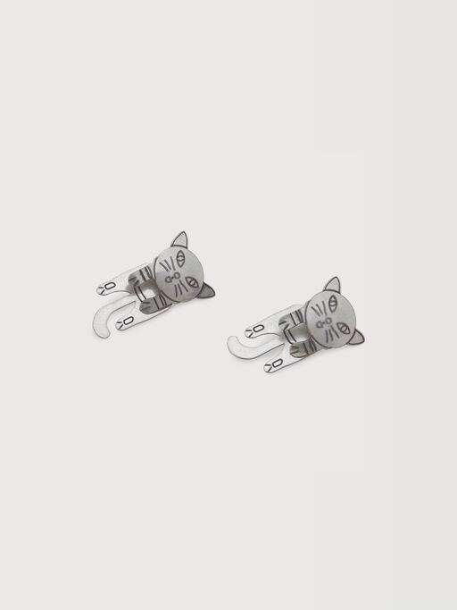 Kitten-shaped stud earrings - Earrings