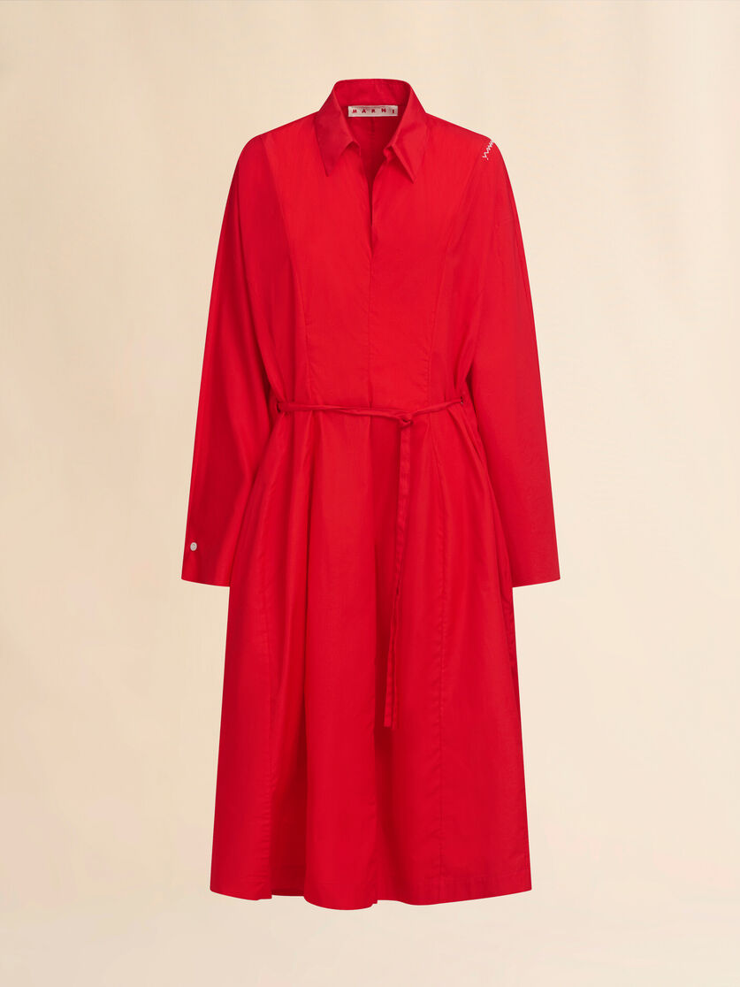 Organic cotton shirt dress with Marni Symbol - Dresses - Image 1