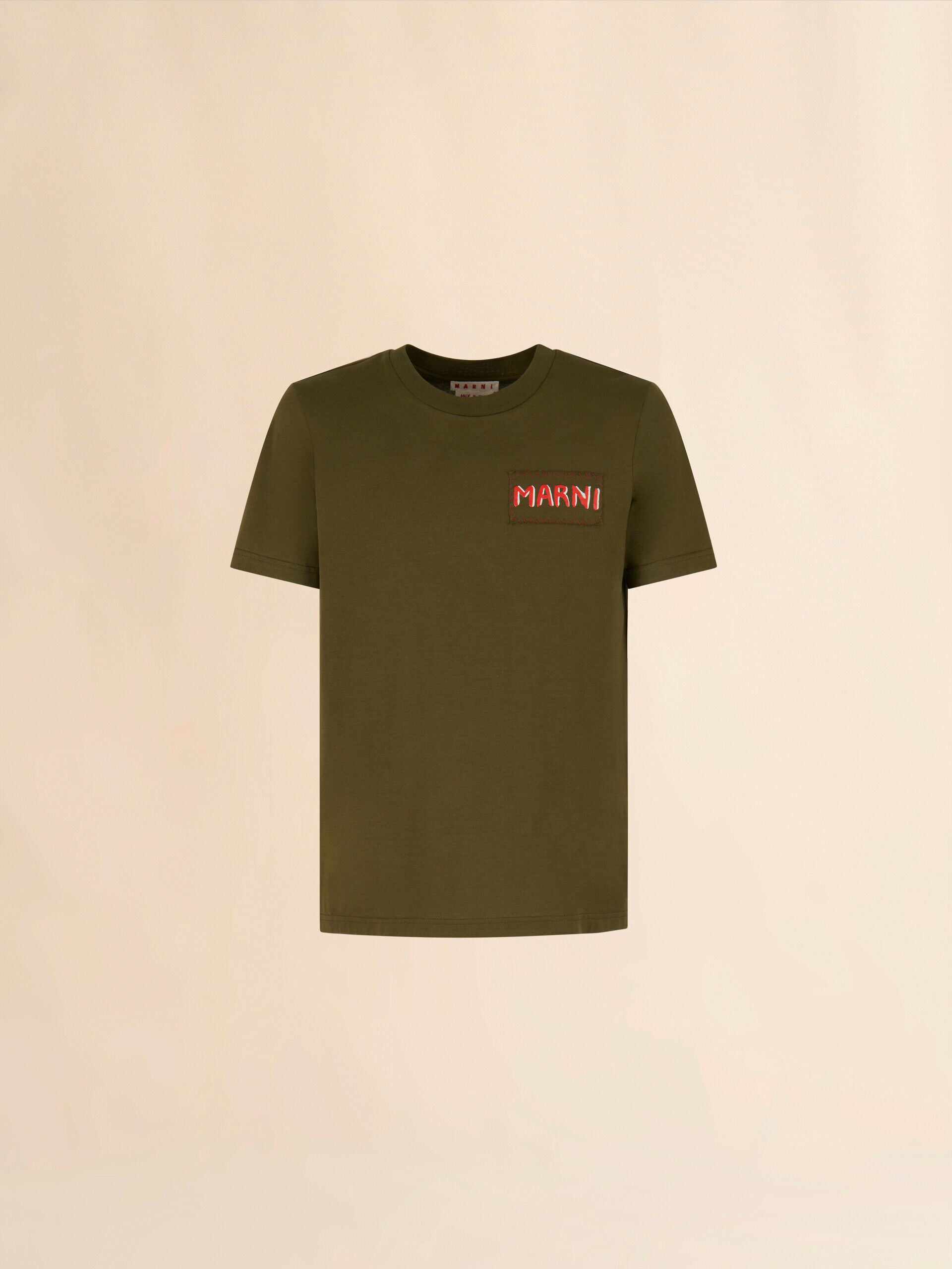 Tシャツ・カットソー MARNI Men T Shirts HUMU0198X0UTC44600N99 Black Black cotton crew neck T-shirt with Marni label | Marni