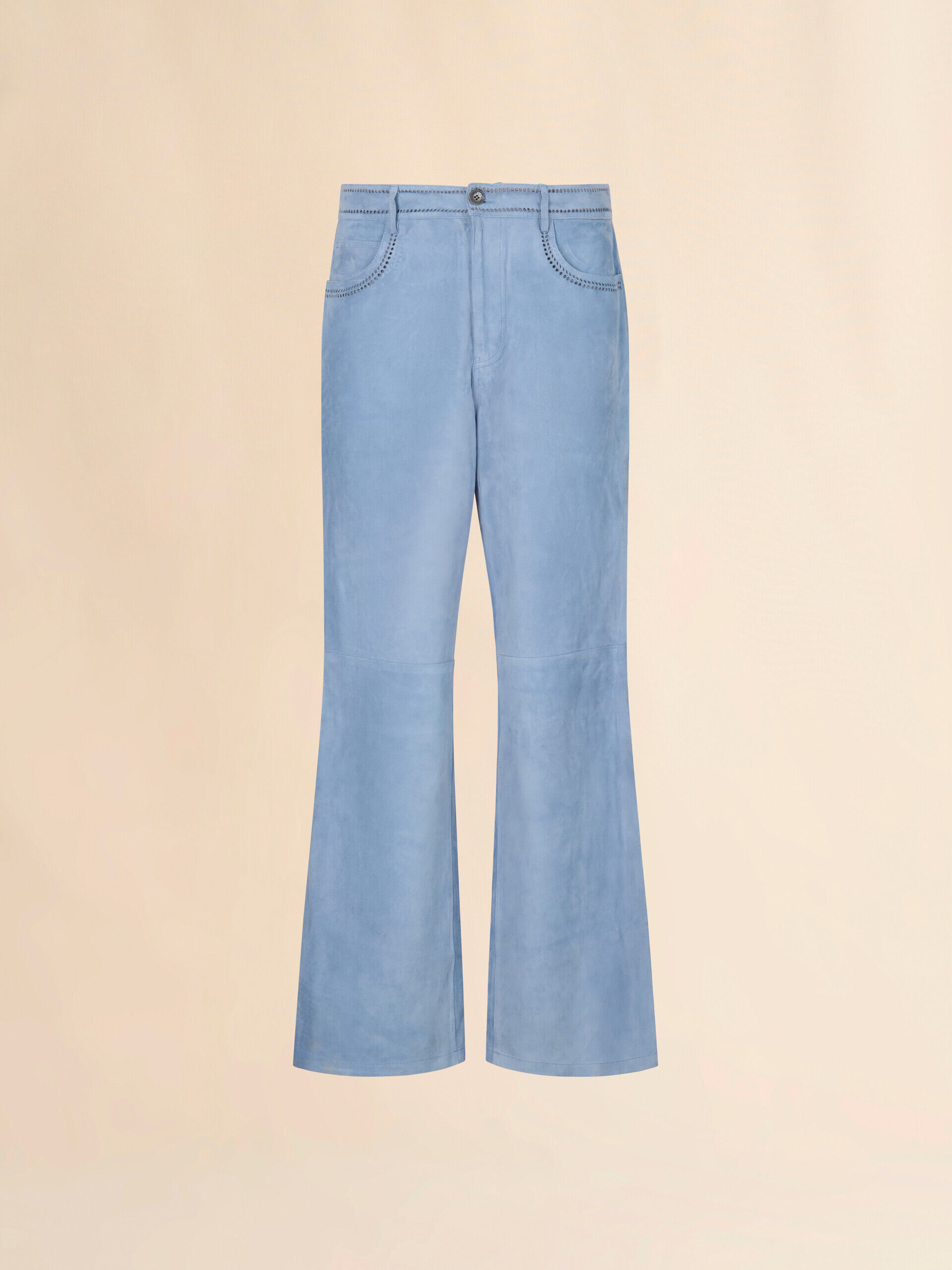 Blue suede pants with cut-out detailing | Marni