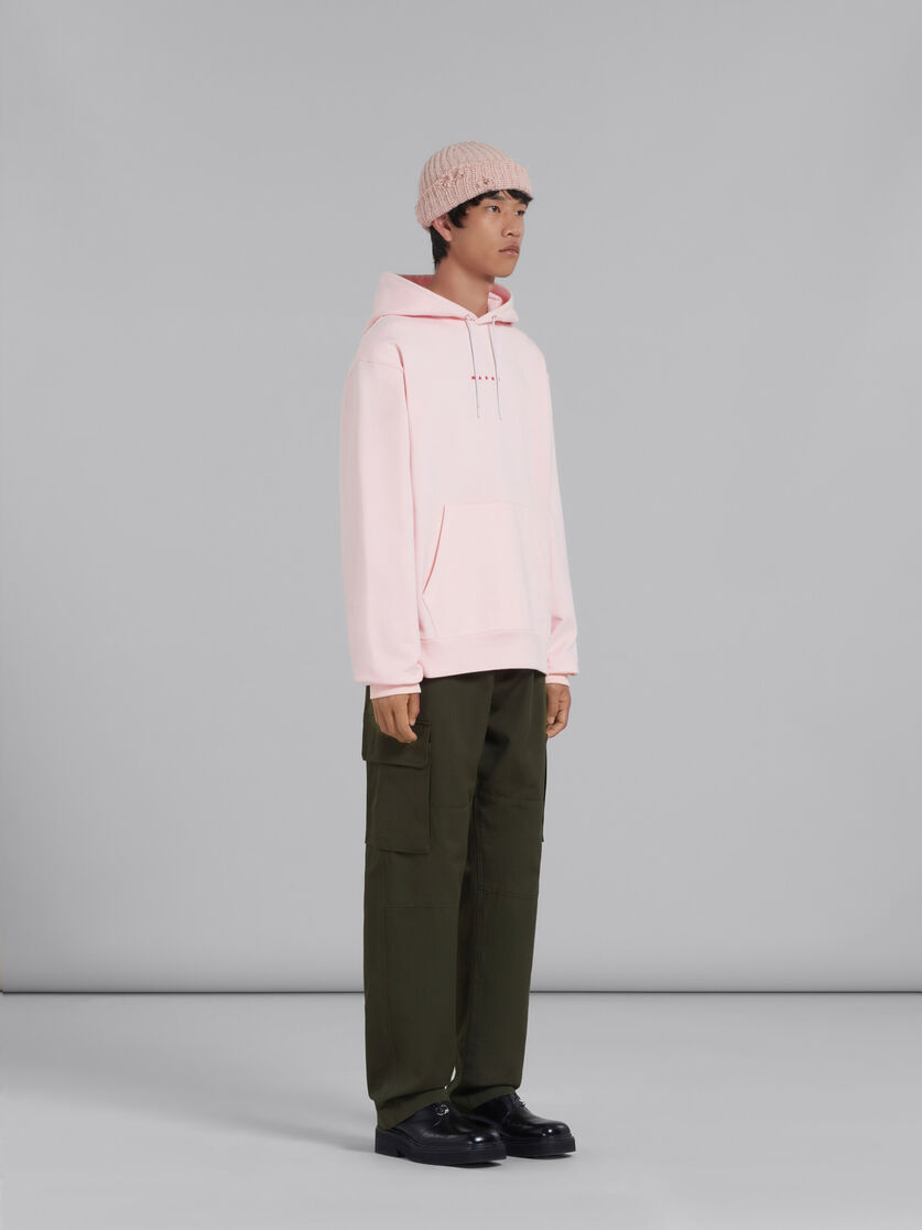 Pink bio cotton hoodie with Marni print - Sweaters - Image 5