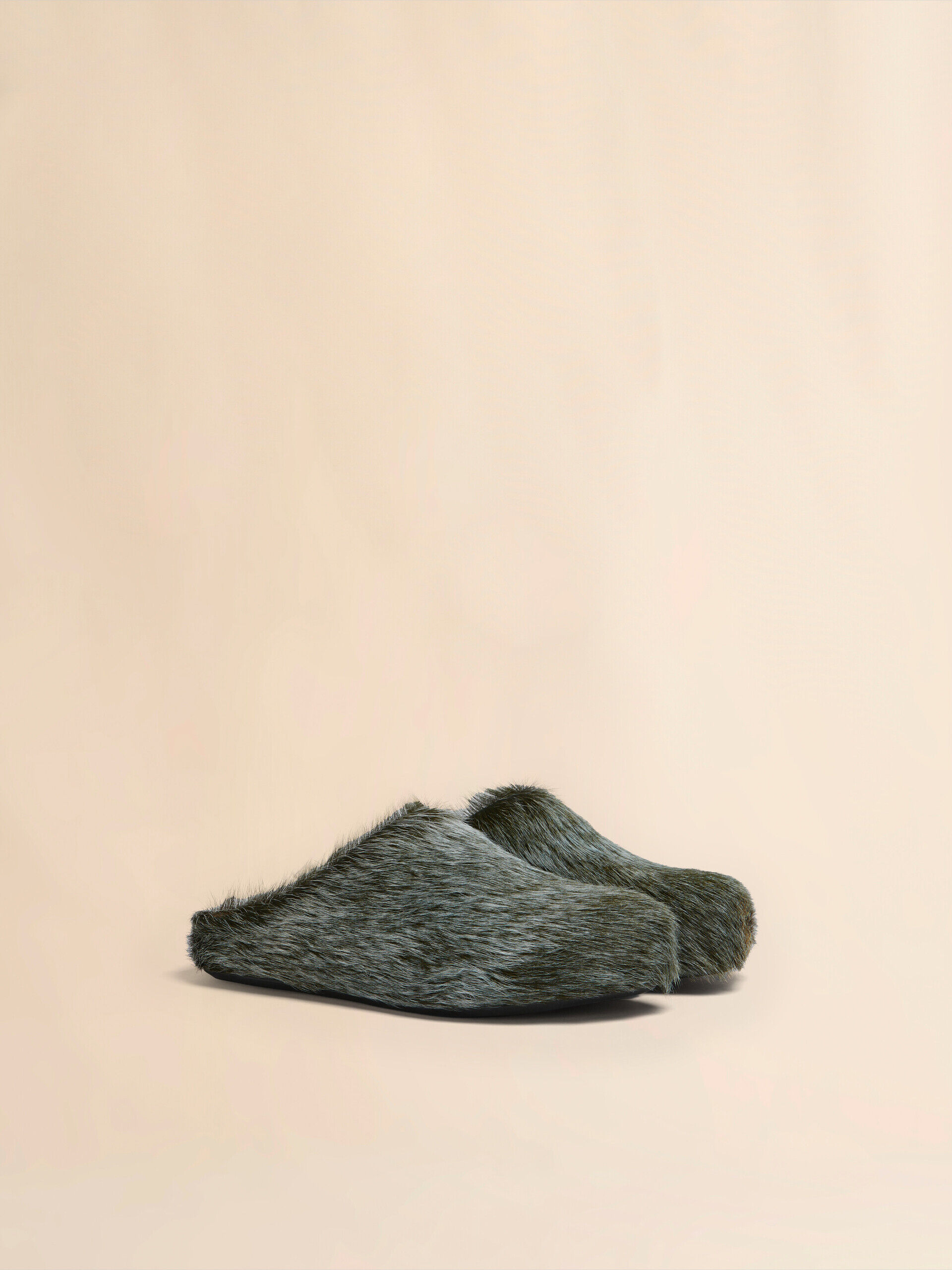 おしゃれ MARNI FUSSBETT ラファイア サボ ミュール (SIZE 36) Orange long-hair calfskin Fussbett sabot | Marni