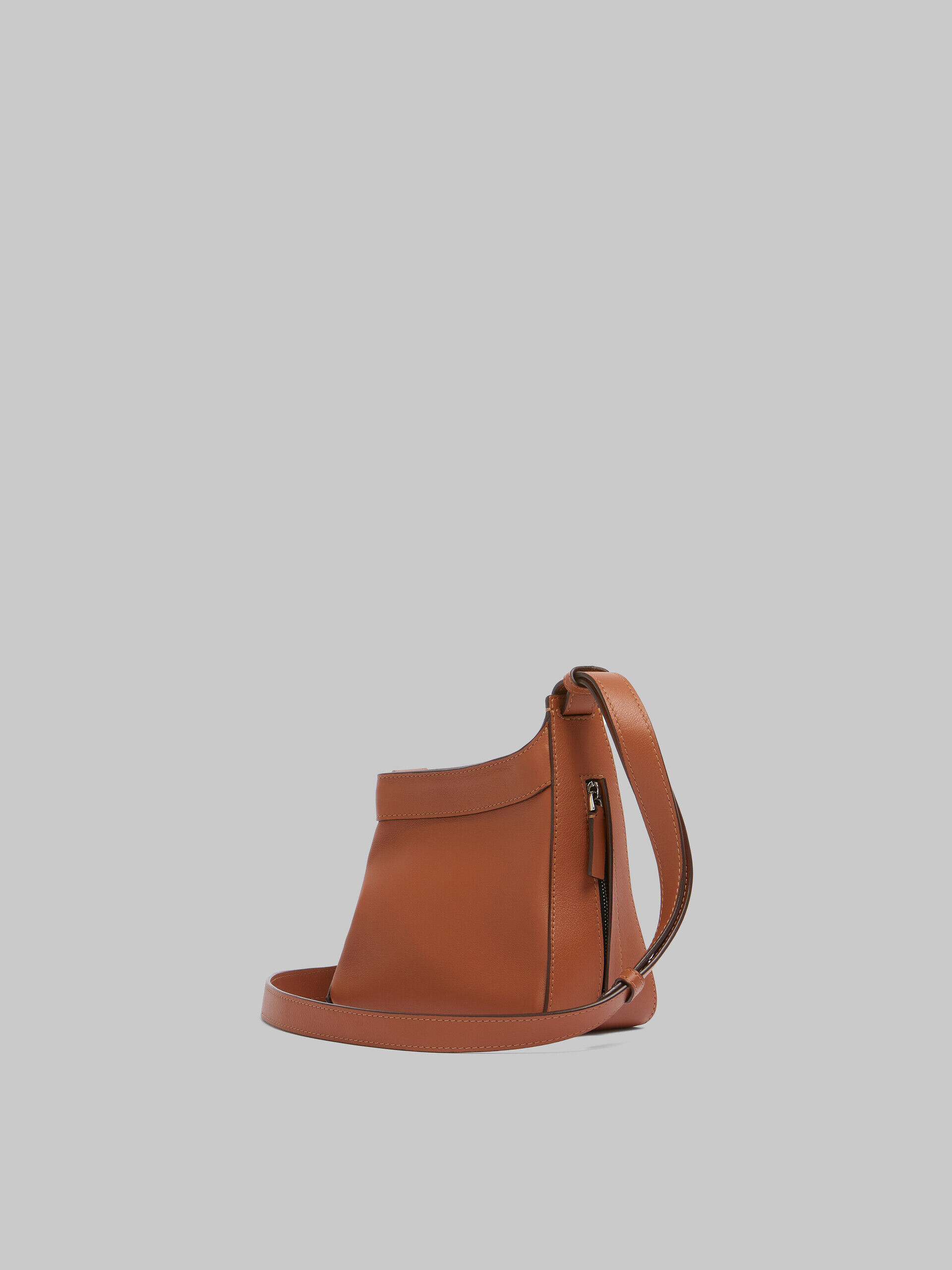 【関税込み】☆MARNI☆ MUSEO レザー スモール ショルダーバッグ ブラウン&ブラック レザー製 MUSEOスモールバッグ | Marni