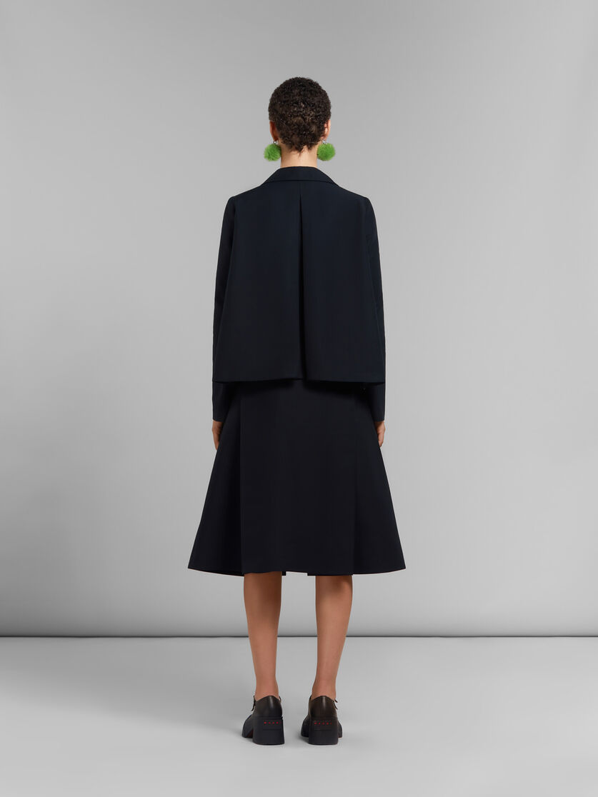 Black cady midi skirt with maxi pleats - Skirts - Image 3